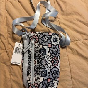 Vera Bradley Floral Crossbody Bag - Black, Pink, Blue